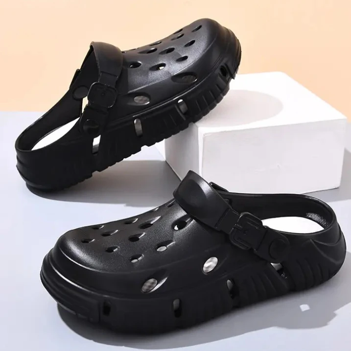 

Female Outdoor EVA Slippers Soft Bottom Pure Color Headed Sandals Women's Lightweight Summer Cool Shoes Couple slippers