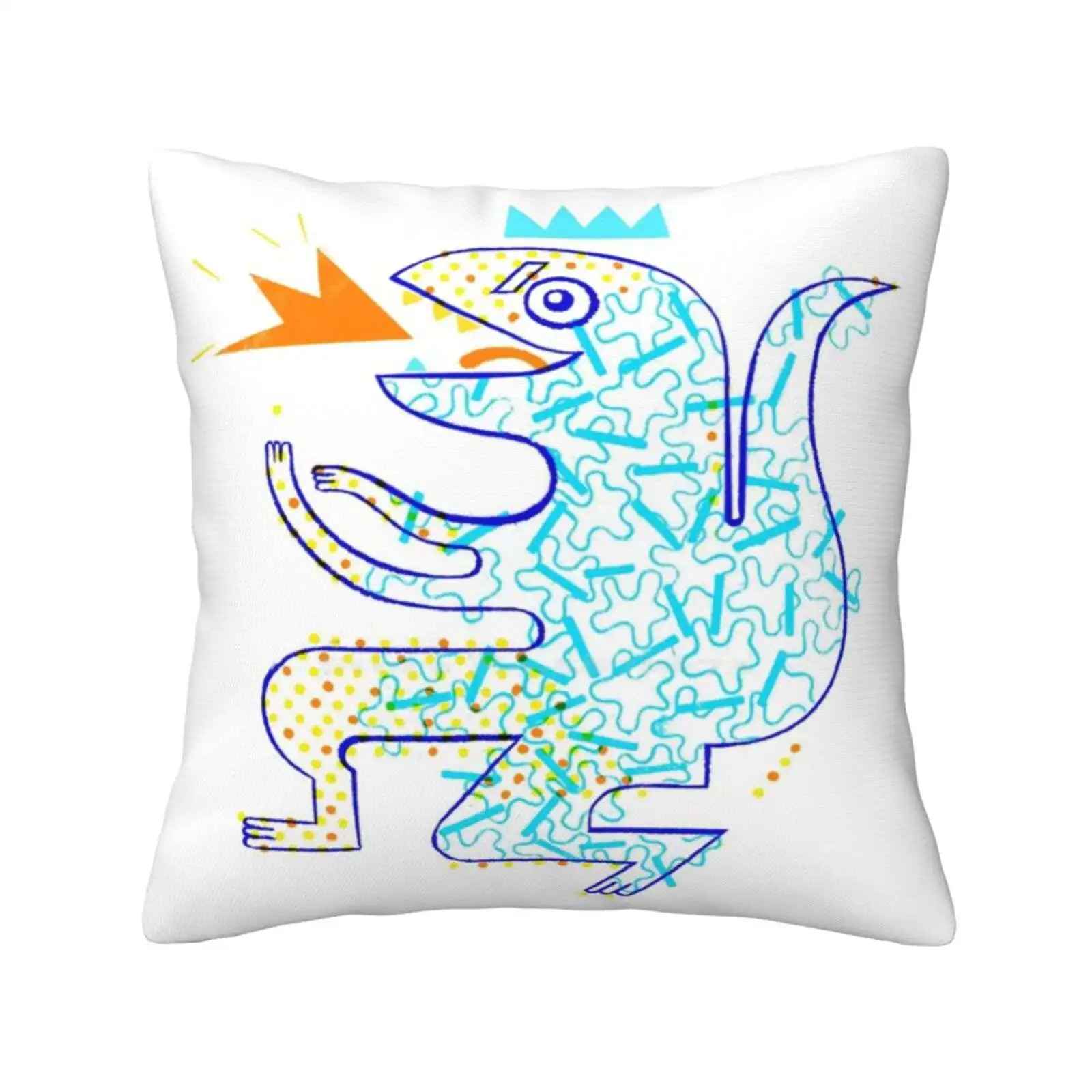 Dinosaur Arrrrr! Pillows Case Bedroom Home Decoration Dinosaurs Reptile Pets Rawr Arrr T Rex Trex Crown King Fire Monster Color