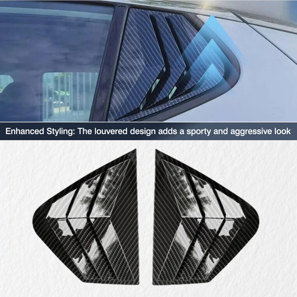 

Для Kia Optima K5 2011-2015 жалюзи заднего бокового окна, вентиляционные отверстия, абажуры, накладка, глянцевый черный/углеродное волокно, черный