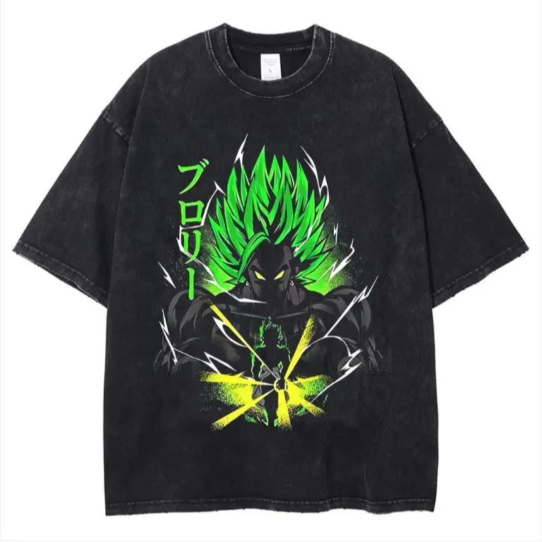 

Dragon Ball Super Gogeta Super Saiyan Ego Purple Aura Silhouette Vintage Washed Anime Print T Shirt Men 2026 Summer