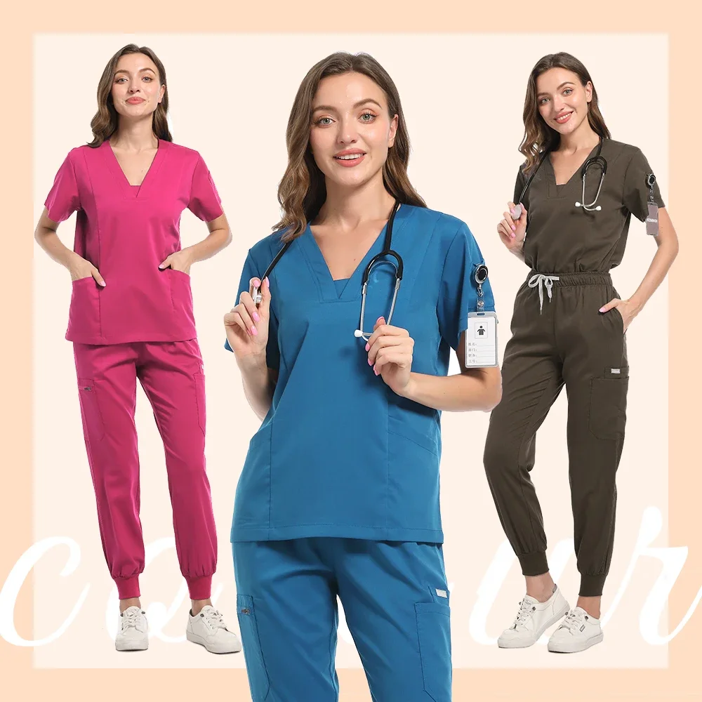 Scrub uniforme medica per sala operatoria all\'ingrosso Scrub da lavoro ospedaliero Set Forniture mediche Infermiera Tuta per chirurgia dentale