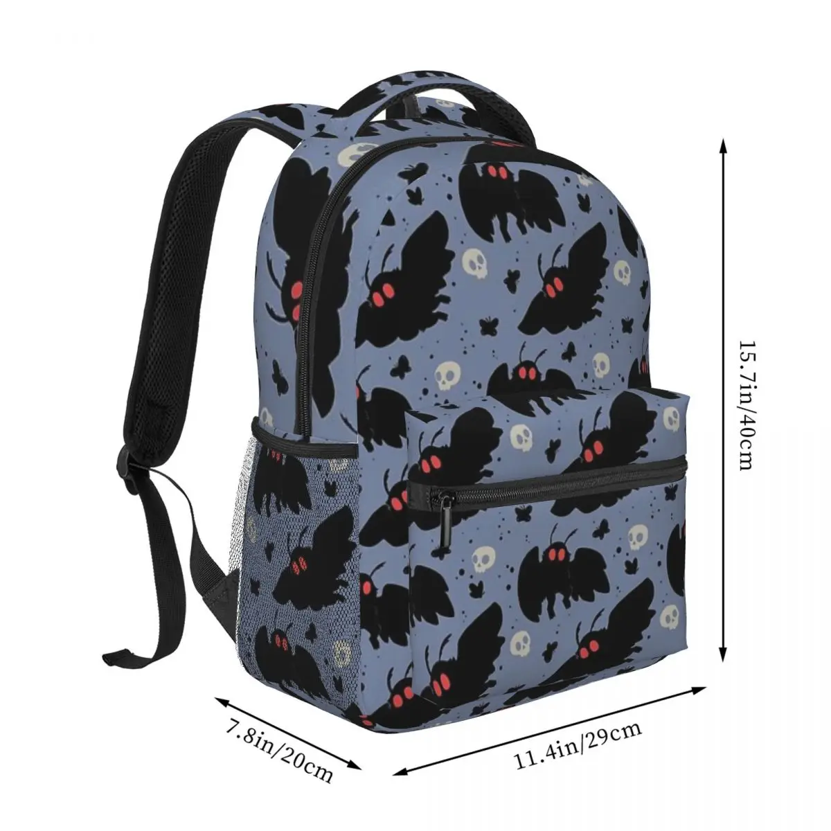 Mothman - Daylight Blue Backpacks Boys Girls Bookbag Casual Children School Bags Laptop Rucksack Shoulder Bag Large Capacity