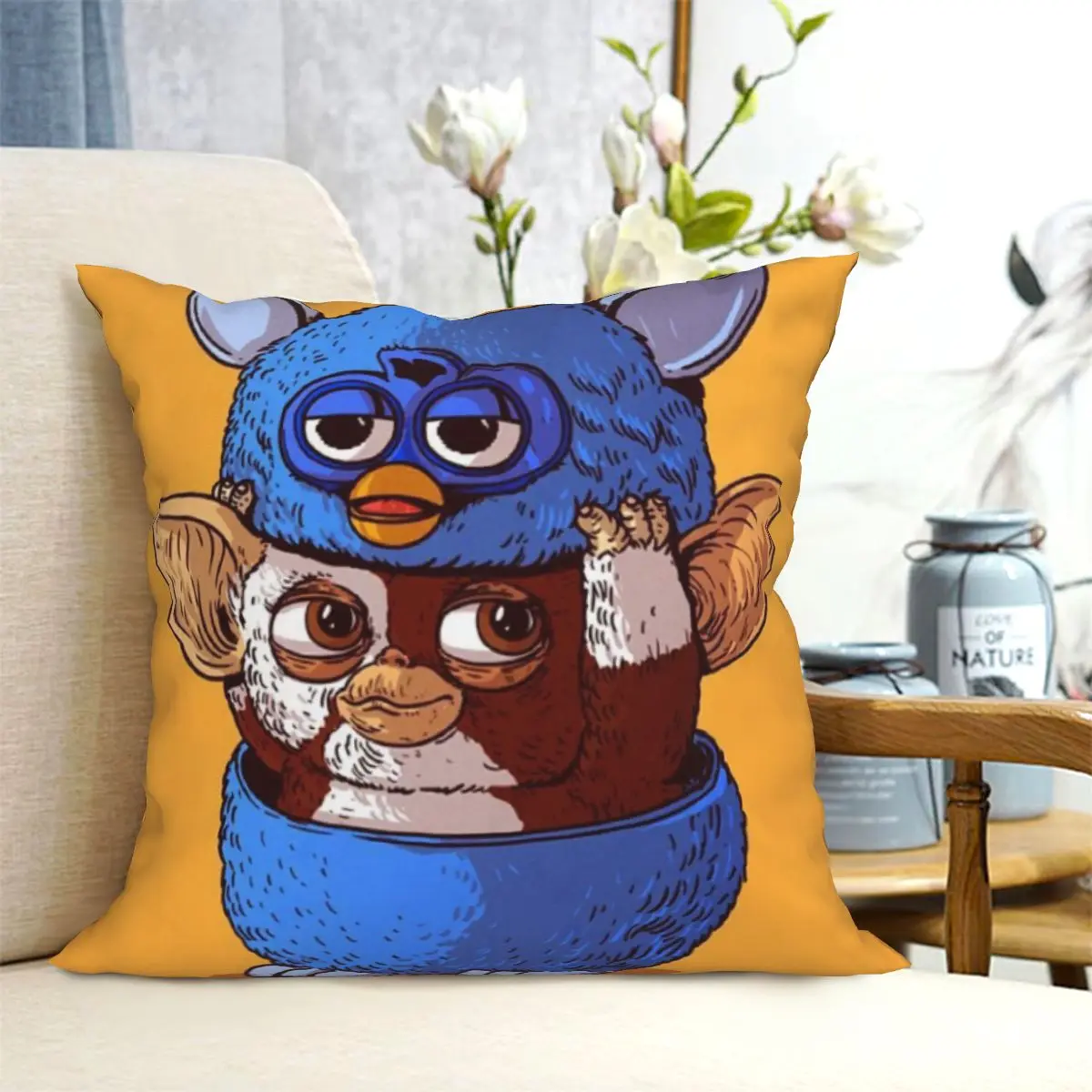 Print Furby Pillowcase Throw Pillow Cover Bedding Super Soft Pattern Decor