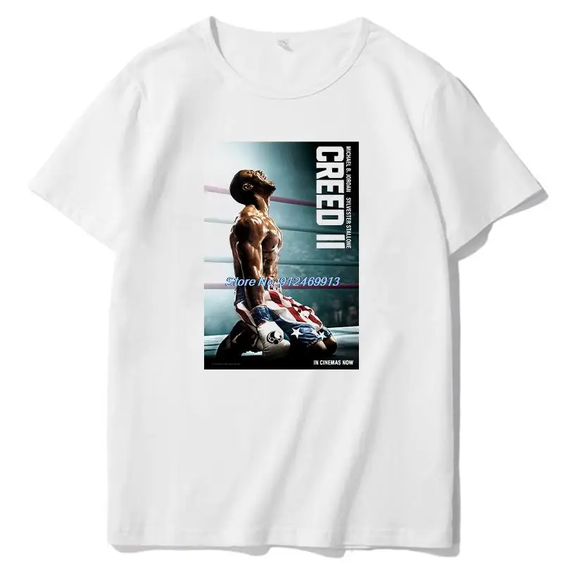 Creed Boxing Poster Graphic T Shirts Tops Tee Cotton Short Sleeve T-Shirts Summer New Shirts And T-Shirts Mens Print T Shirt