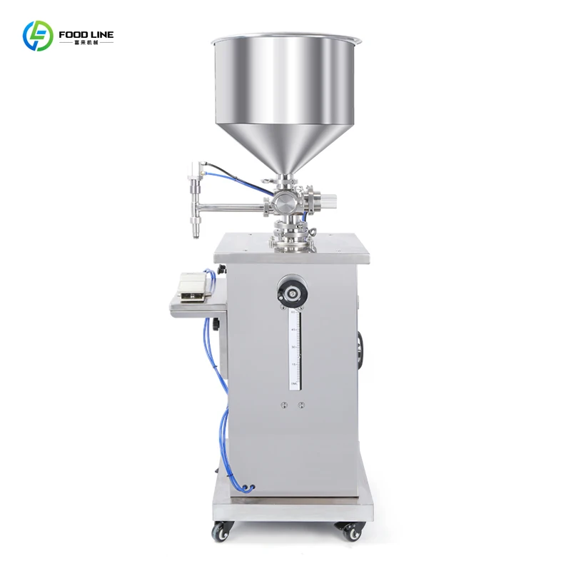 Customized 100-1000ml Pneumatic Piston Filling Machine Cosmetic Cream Thick Paste Viscosity Lotion Liquid Soap Bottle Jar Filler