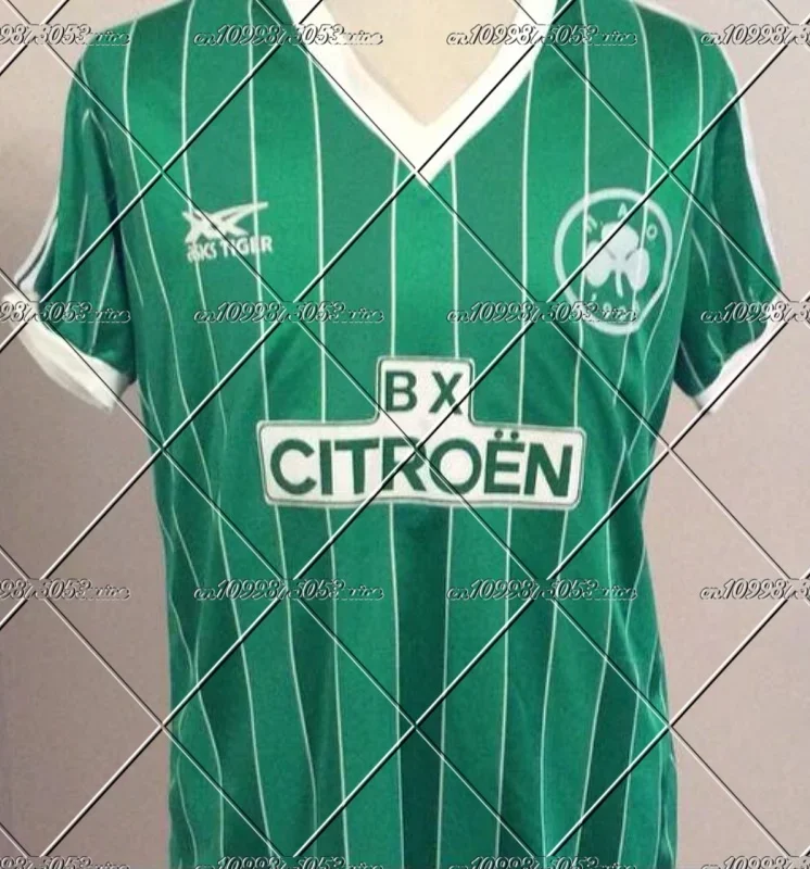 

Moto New Arrivals Vintage Style Panathinaikos FC Retro Jersey Man Women Sport Comfort T-Shirt Sport Tee Sports Shirt 1984-85