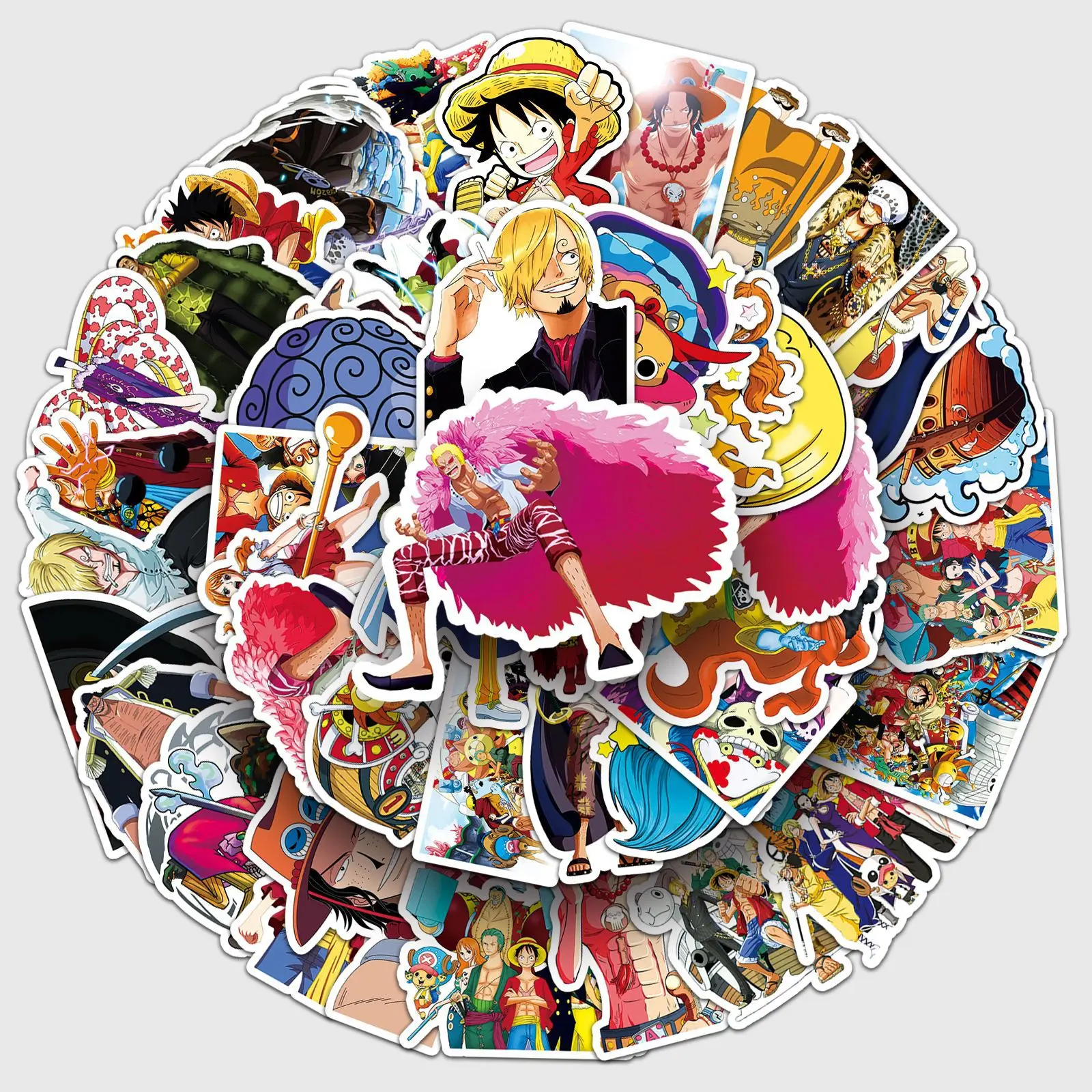 10/30/50PCS NEW One Piece Cartoon Anime Stickers Aesthetics Decoration Suitcase Scrapbooking Phone Laptop Stationery Toy Gift