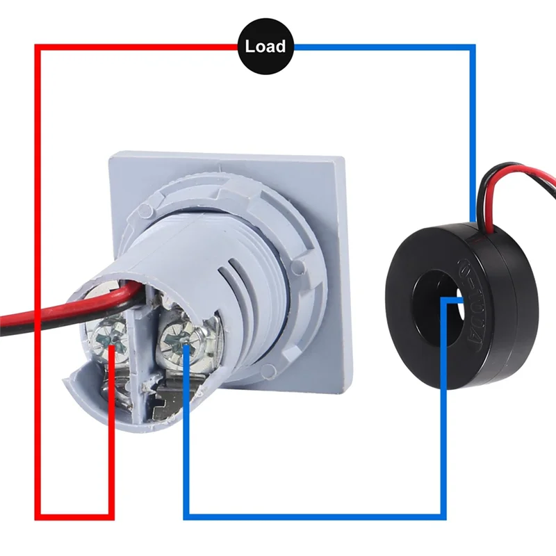 ABRB-3 個 3 In 1 60-500V 0-100A AC デジタル電流計電圧計、LED ディスプレイ電圧検出器電流テスターゲージ