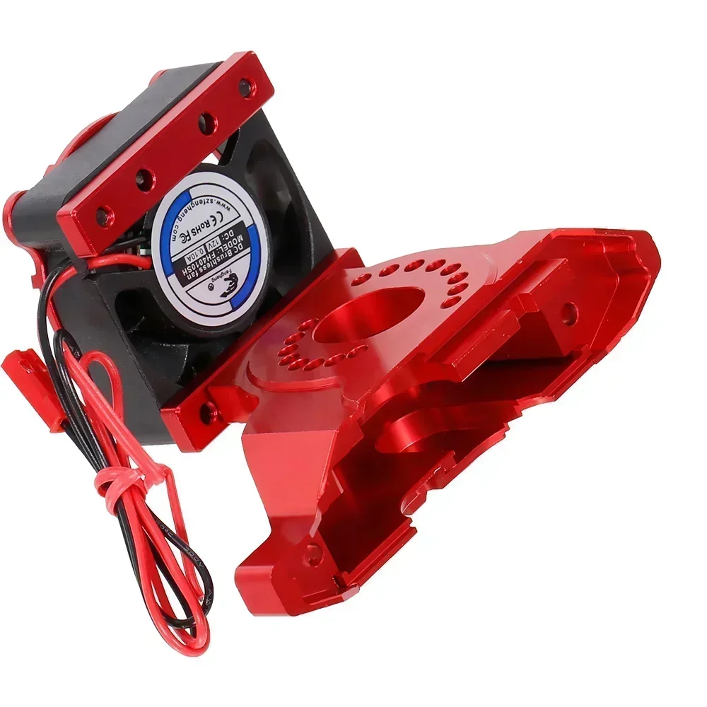 Disipador de calor de montaje de Motor de aleación de aluminio, 1 Uds., con ventilador de refrigeración para coche trepador de control remoto 1/10 TRAXXAS TRX-4 # 8290