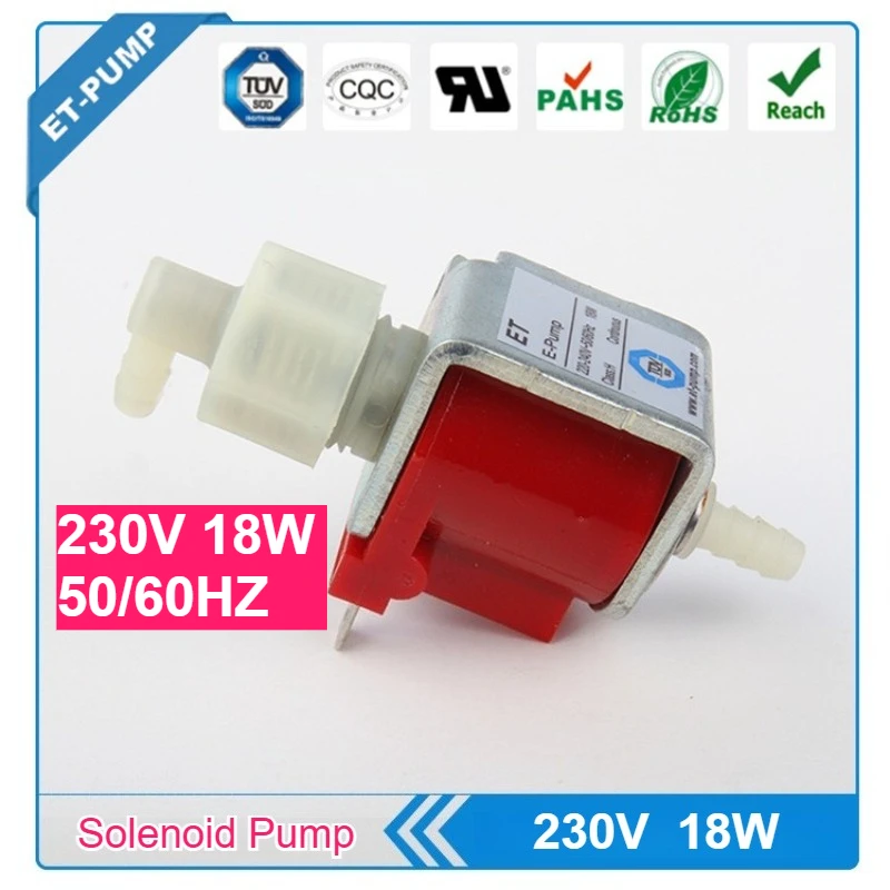 ET Pump 18w   Mini Solenoid Pump 27-36cc/min 4.0Bar High Pressure Low Noise 500H Life AC230V/50Hz for Home Industry