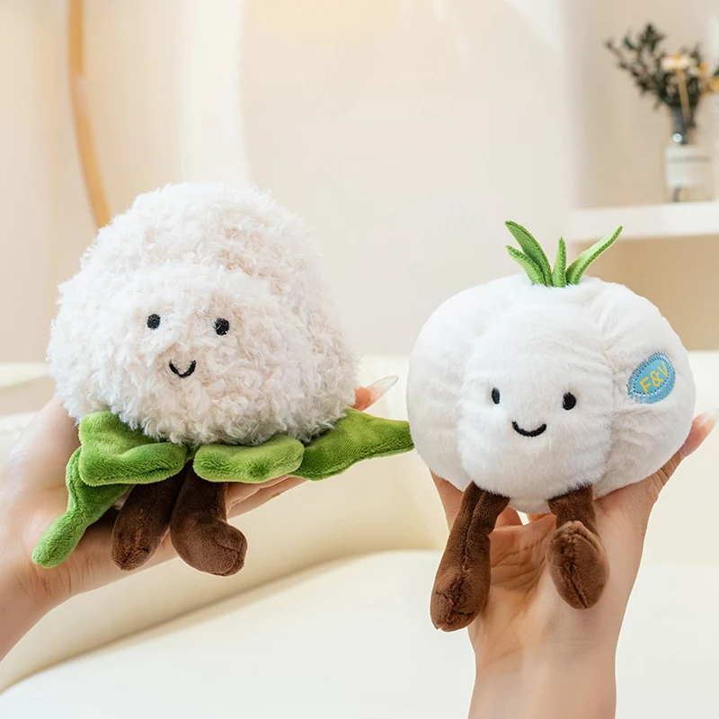 Nowe pluszowe zabawki warzywne Kawaii Marchewka Brokuł Grzyb Lalka Urocza Kukurydza Bakłażan Dynia Czosnek Wypchane Zabawki Zabawna Dekoracja Rzodkiewka