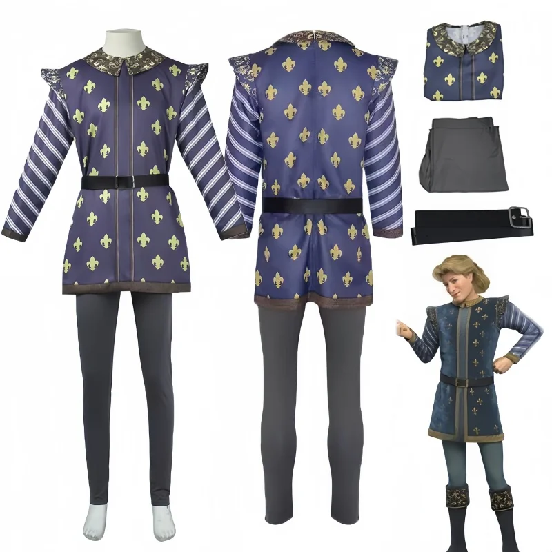 

Взрослый Монстр Шрек Косплей Костюм Принц Очаровательная Униформа Костюм Карнавальная Вечеринка Анимация Косплей Костюмы Групповые Костюмы