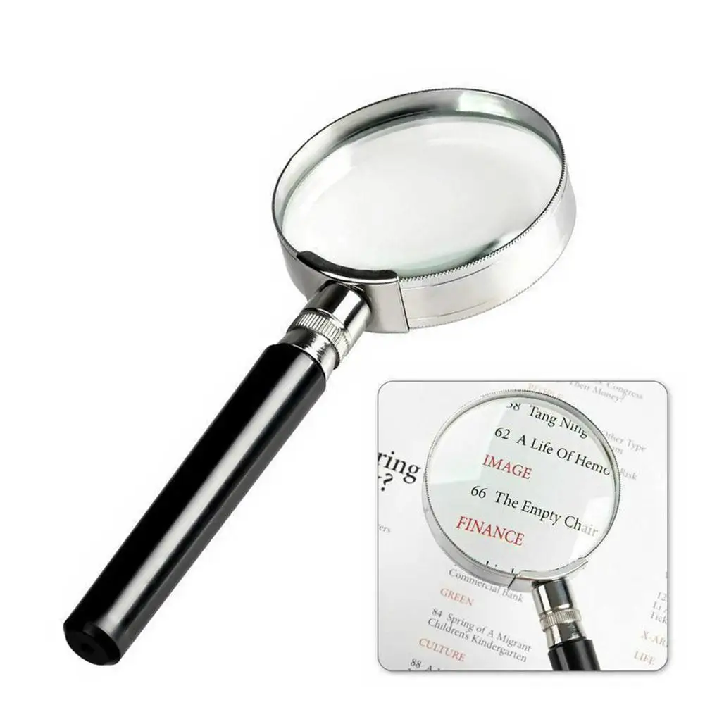 Mini 10X Handheld Magnifying Glass 50mm Jewelry Reading Magnifying Glass Loupe For Reading Jewelry Senior Hand Mirror