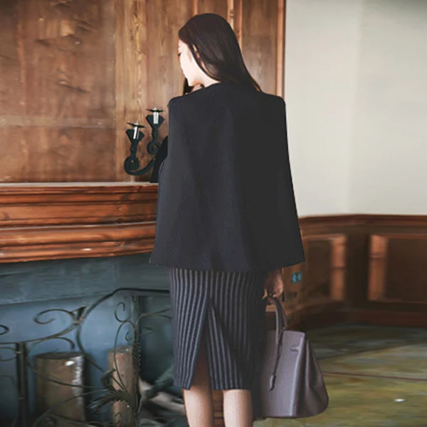 High Quality Autumn New Style Women's OL Suit Dress Set Short Coat Elegant Lady's Shawl Fashionable Miniature Design