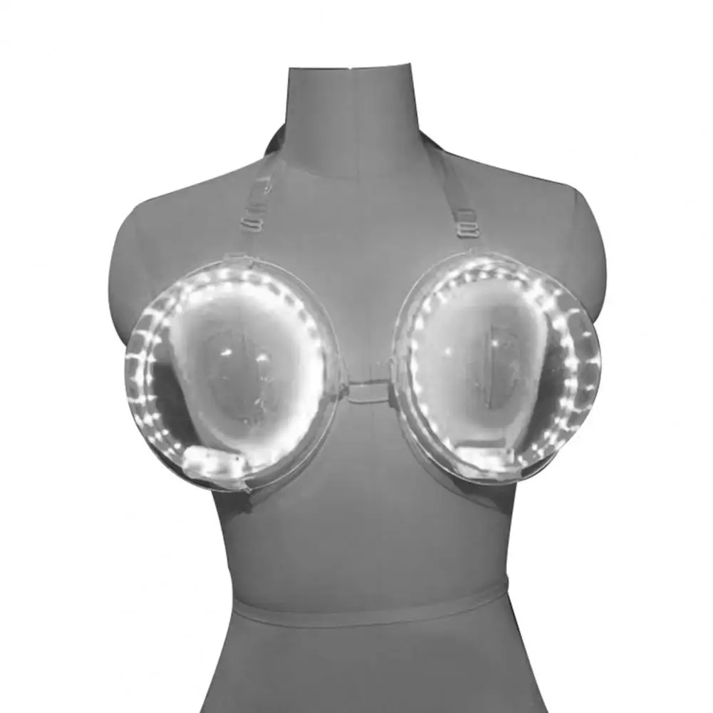 LED Luminous Bra  Great Colorful Nightclub Bar Performance Feeding Cocktail Brassiere  Battery Powered Feeding Wine Bra