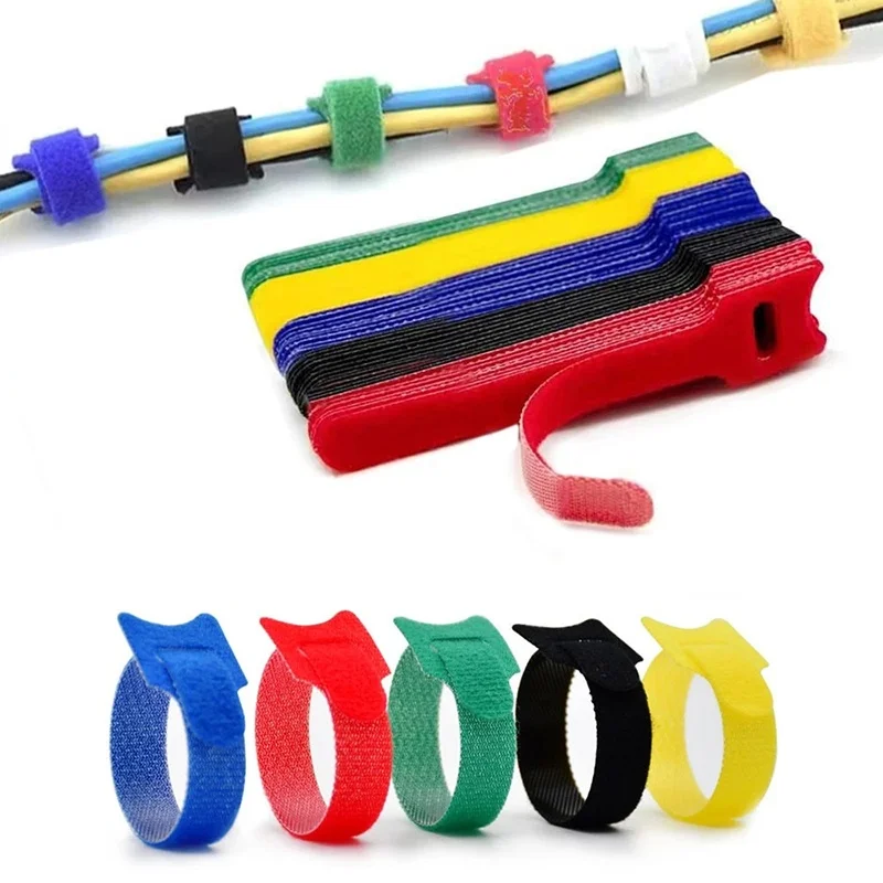 10-50Pcs Charging Cable Protector USB Organizer Reusable Hook Loop Ties Cable Management Winder Phone Accessories Set Cord Kit