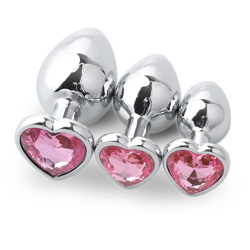 Three sizes Heart-shaped anal plug Stainless steel crystal anal plug Anal sex toy Prostate massager Anal stimulator dildo image 4