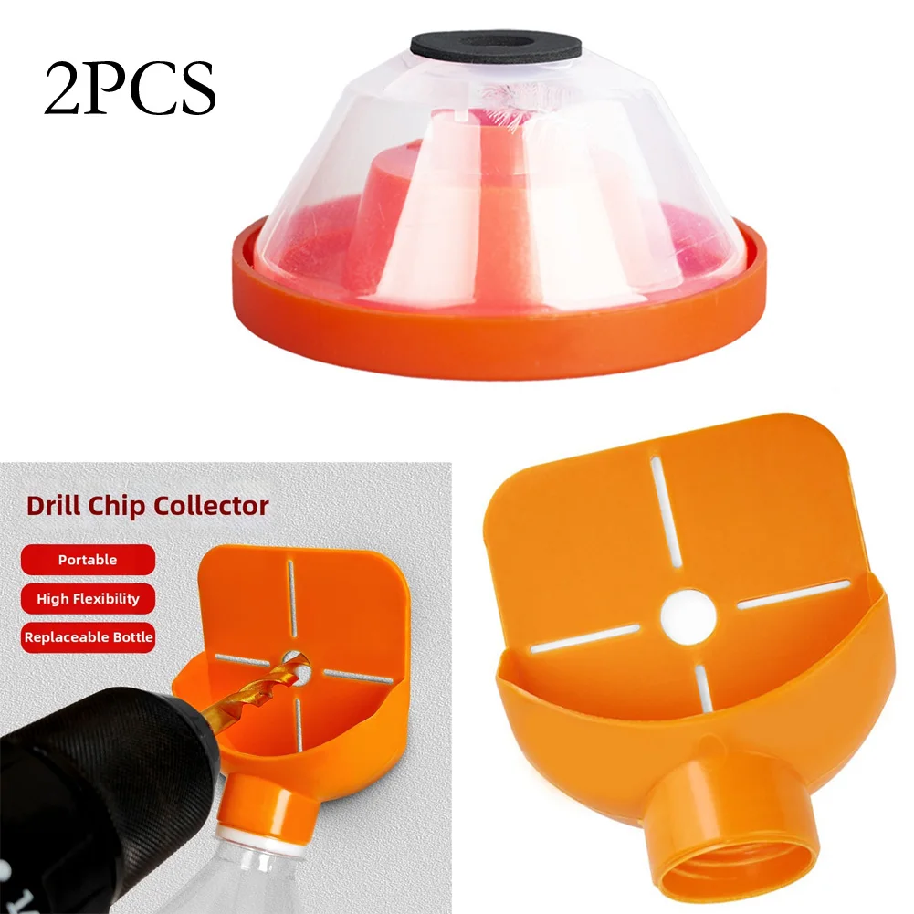 2pcs Electric Drill Dust Collector Cover Water Bottle Adapter Hole Cover Plastic Debris Proof Drilling Dustproof Devices