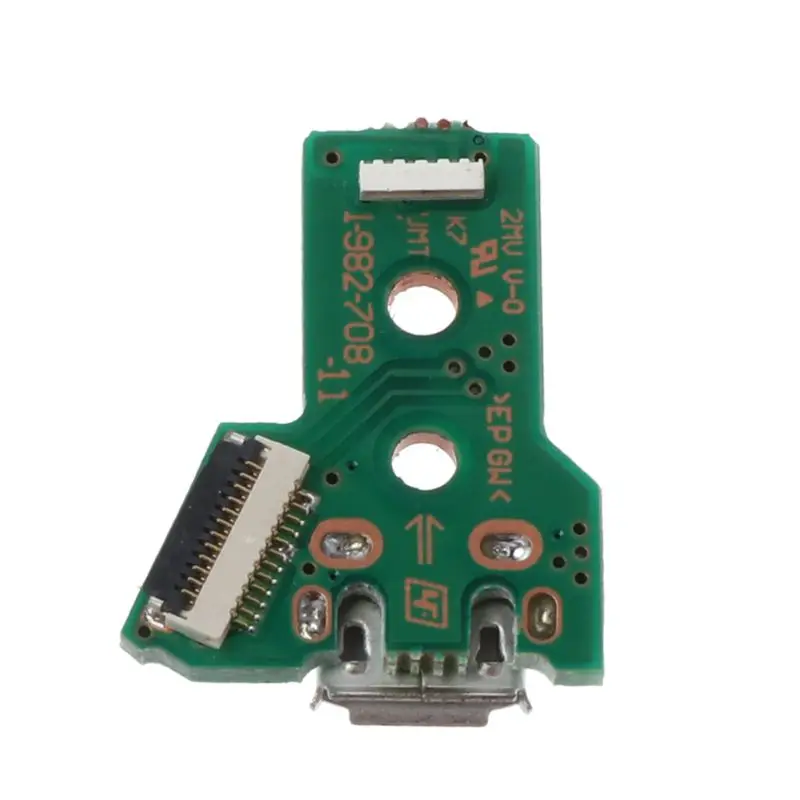 Placa de enchufe de puerto de carga USB JDS-055, Cable de cinta flexible de 12 pines con tablero y destornillador para controlador DualShock 4