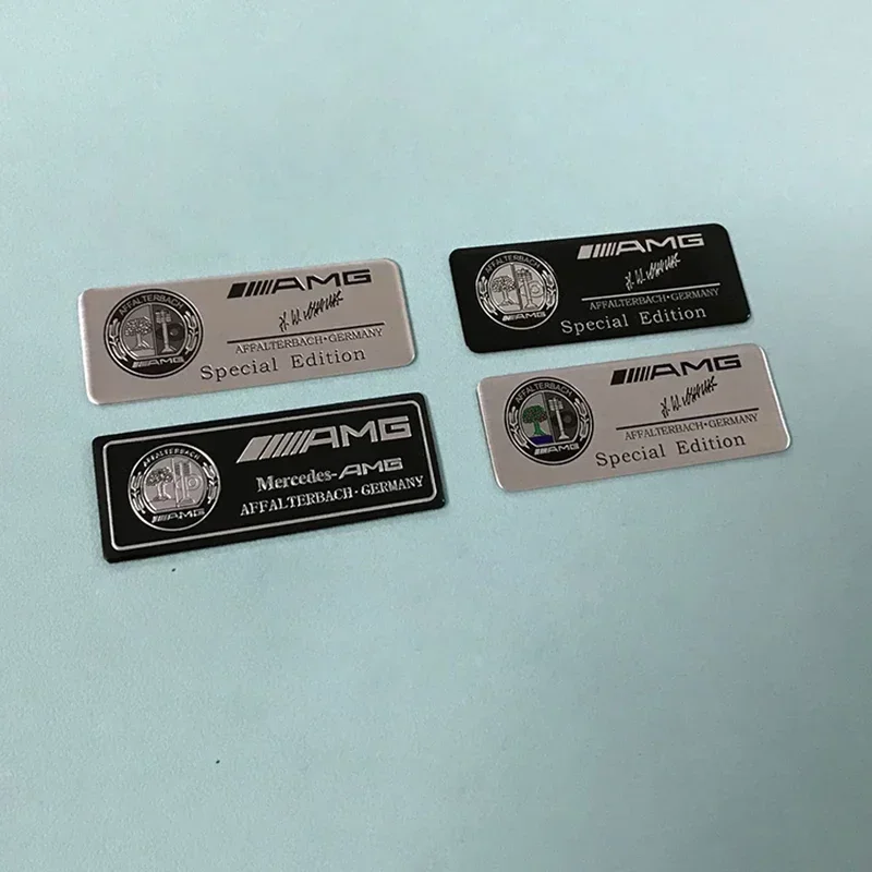 

Thin Aluminium Label Sticker Car Emblem for Mercedes Benz Wheat Star Maybach AMG Apple Tree B Logo Special Limited Edition