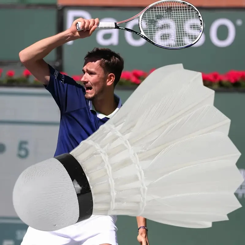 Durable 3 Pack Shuttlecock/Badminton White and Black Edeldown With Soft Foam Head-Perfect For Training,/Team Sports