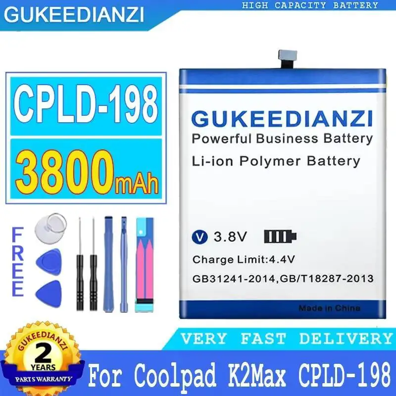 

3800Mah Premium Replacement Long-Lasting Mobile Phone Battery For Coolpad K2 Max Cpld-198