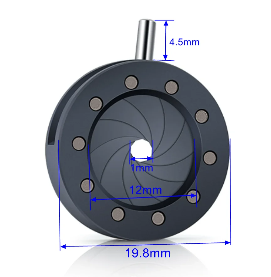 

Mechanical Diaphragm Adjustable Iris Range Optical Zoom Lens Aperture Flare Stop Microscope Camera Module Condenser 1-12mm