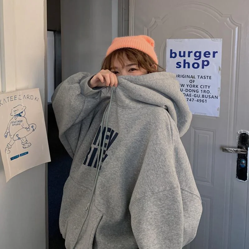 

Толстовка с капюшоном, женская флисовая подкладка, новые весенне-осенние топы, зимняя куртка, верхняя одежда, повседневная модная толстовка с капюшоном