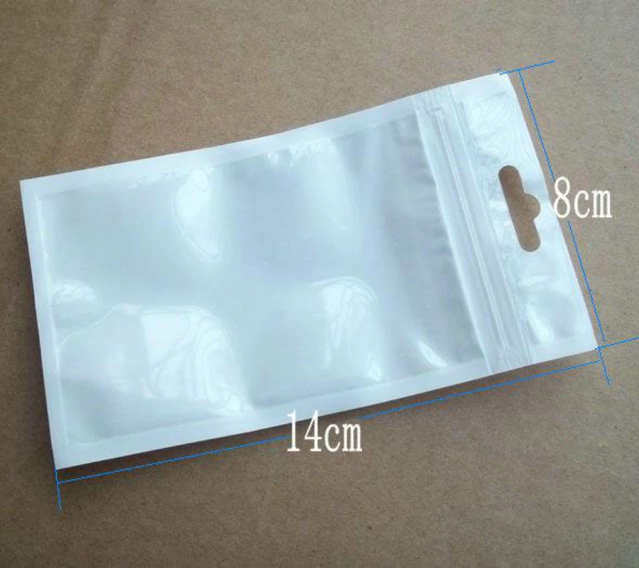 

500pcs 8*14cm Retail Plastic Packaging Bag for Mobile Phone Case Earphone Wall Charger Package Pouch For USB Charging Data Cable