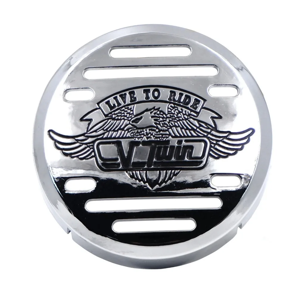 V-Twin Horn Cover for Kawasaki Vulcan 800 Yamaha V-Star 650 1100 Classic Silverado Chrome/Black Aftermarket Motorcycle Accessory