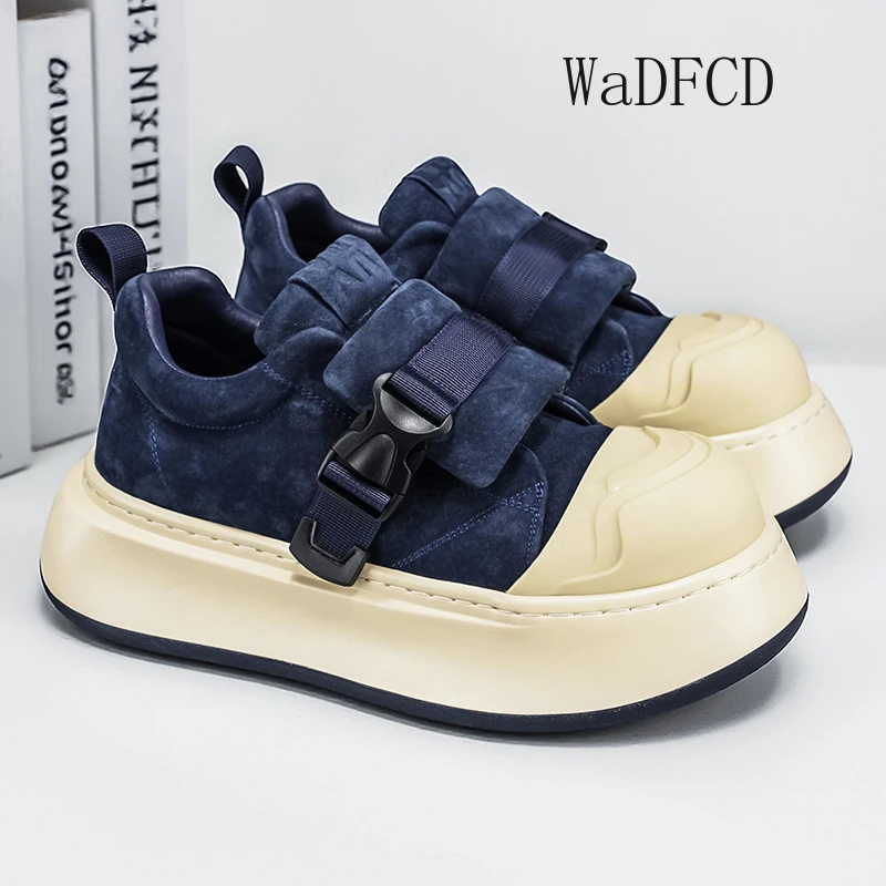 

Sneakers Casual Men Original Designer Easy Matching Board Shoes Fashion Leather Breathable Height Increased Platform Sport Shoes