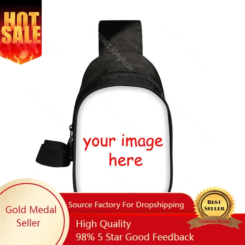 Customize Your Photo Printed Chest Bags Personalized Logo Crossbody Bag Sports Bags Shoulder Bag for Travel Phone Holder Gift