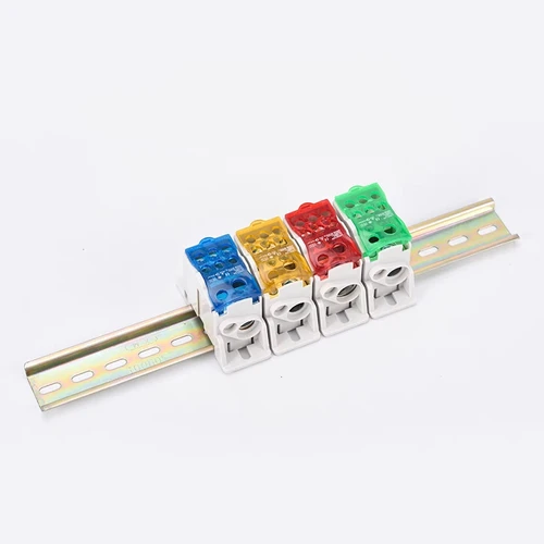 Imagen 2 del producto UKK80A 690V bloque de terminales de carril DIN caja de conexiones dividida una en muchas salidas caja de distribución conector de cable eléctrico de alta corriente