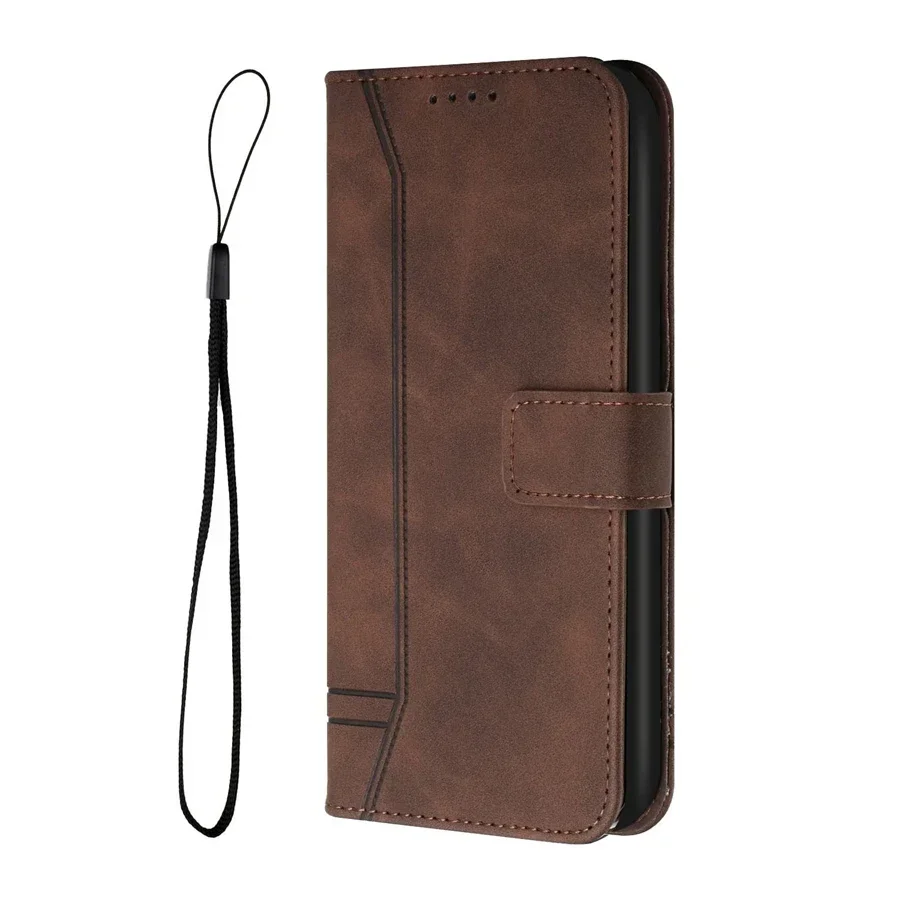 Wallet Card Slot Leather Flip Strap Case For Samsung Galaxy S24 Ultra S23 Plus S22 S21 S20 FE S10 S9 S8 Note 20 Ultra 10 Lite 9