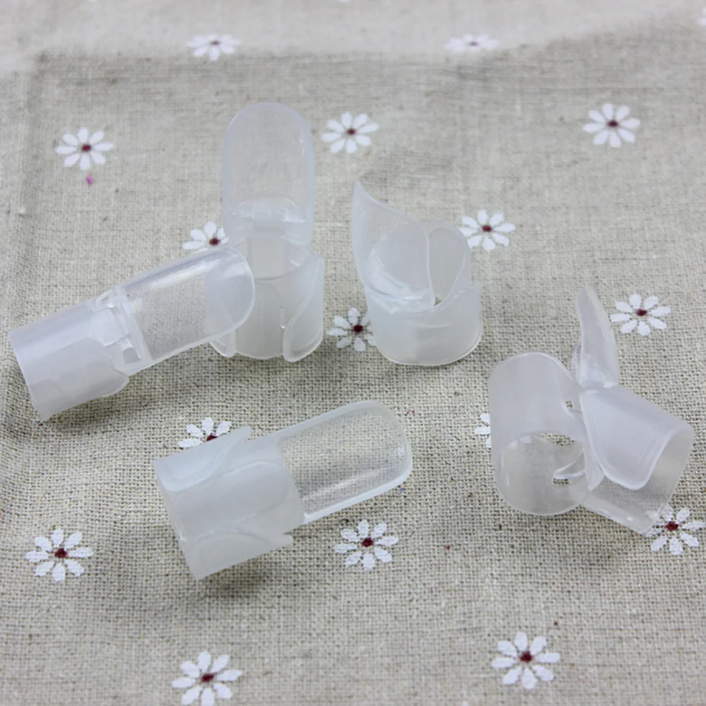 10 Buah Klip Pelindung Kuku Transparan Alat Penutup Pelindung Cat Kuku untuk Seni Kuku DIY Penutup Manikur