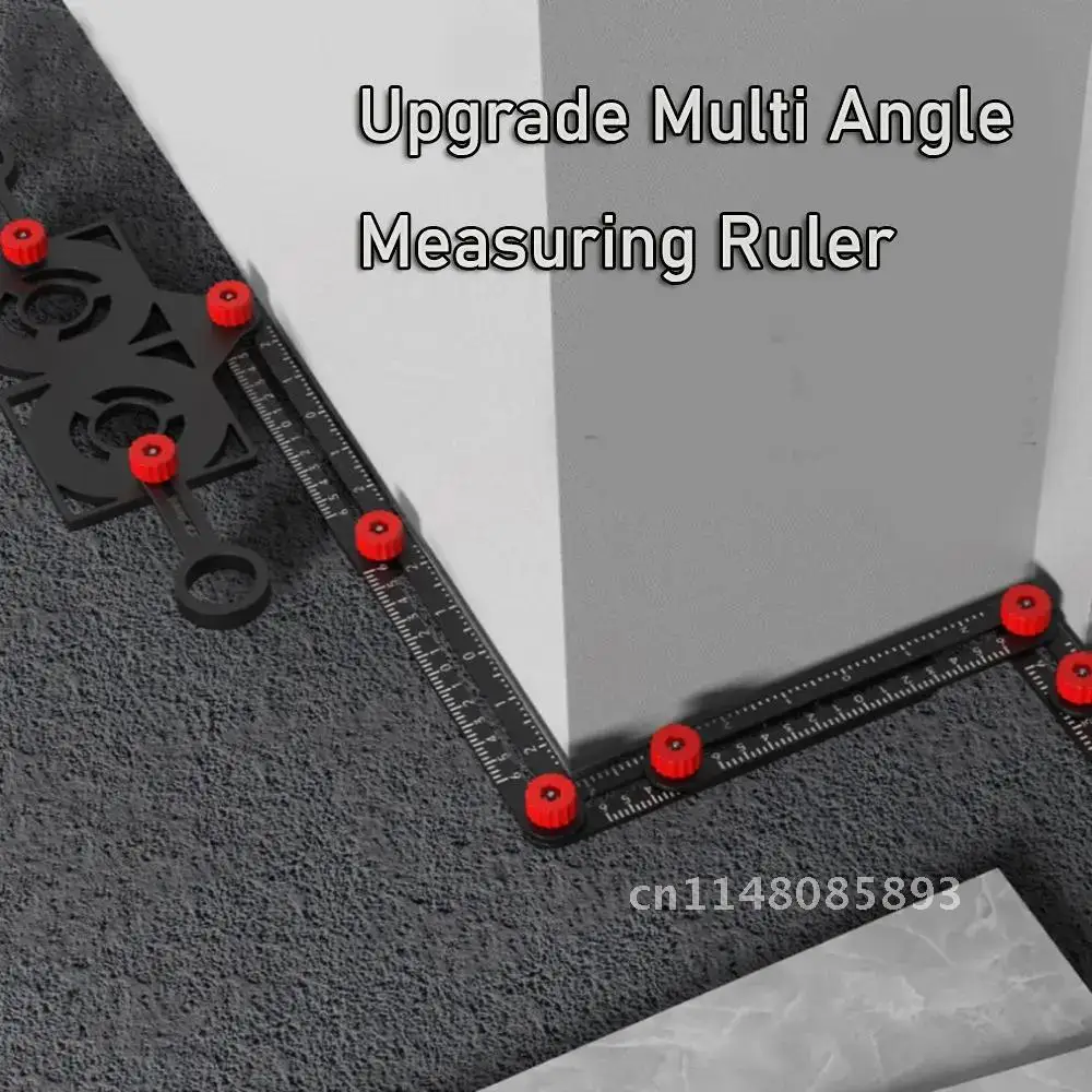 Multi-Fold Alloy Angle Ruler Finder Measuring Ruler Perforated Mold Template Locator Drill Guide Tile Hole Drill Guide Locator