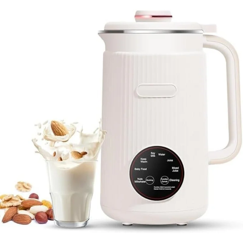 

Nut Milk Maker, 40oz/1200ml Multi-Functional Soybean Milk Machine with 10 Blades, Plant-Based, Oat, Almond, Almond Milk Maker wi