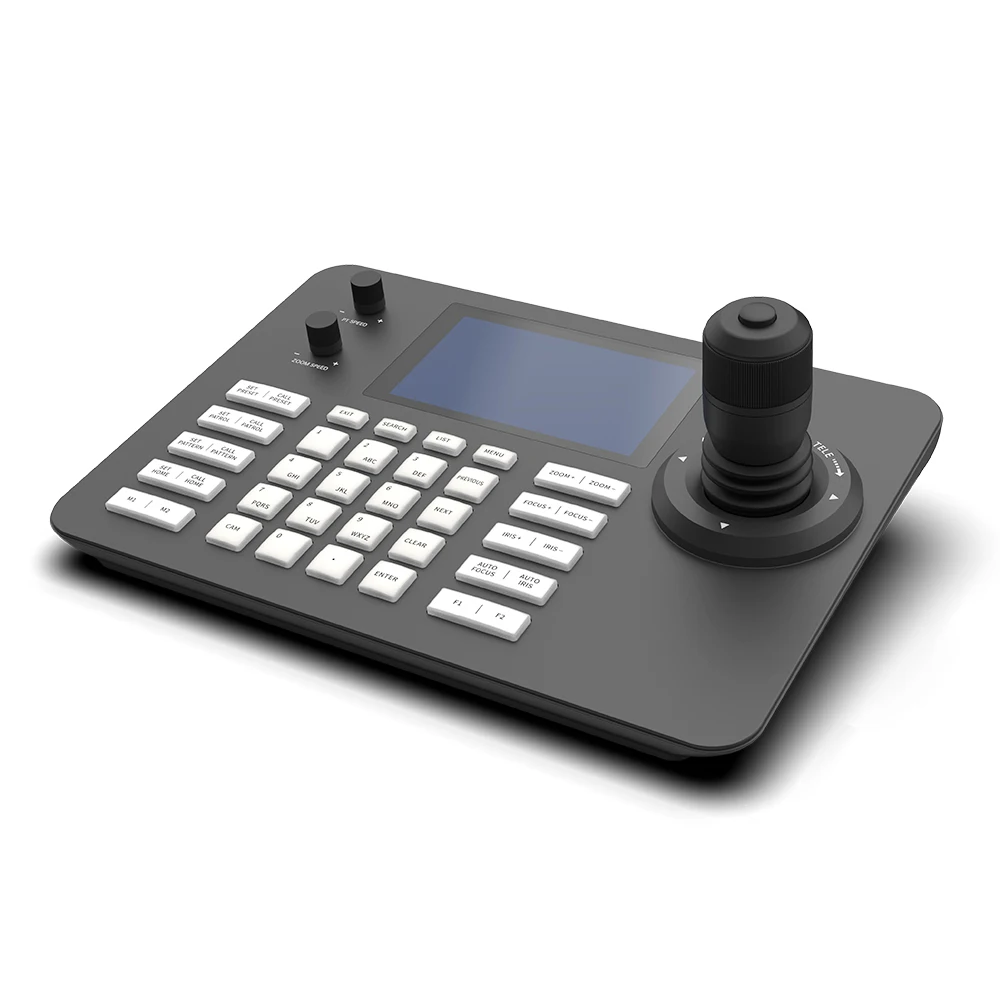 MYTECH S4 IP PTZ Controller 4D Joystick 5 Inch Screen  with Decoding H.265  H.264  for PTZ Controller PoE Powered