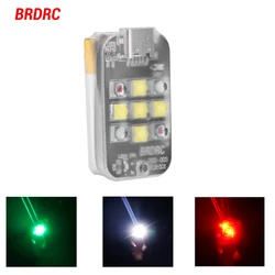 BRDRC Drone Light Motorcycle Strobe Light USB LED Bike Aircraft Night Flying Mini Flashing Warning Signal Light Lamp Flash