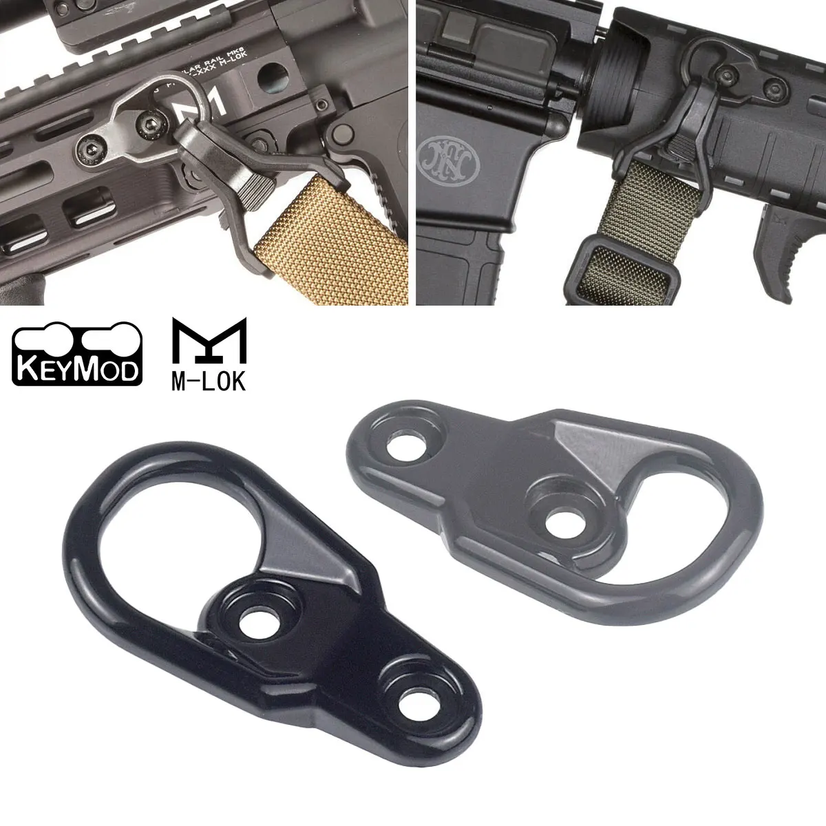 RSA GBB MLOK MS2 MS3 Tactical Magpul Paraclip Sling Mount KeyMod Sling Swivel M-LOK Hunting Accessaries Gun AR15 AK47 AK74