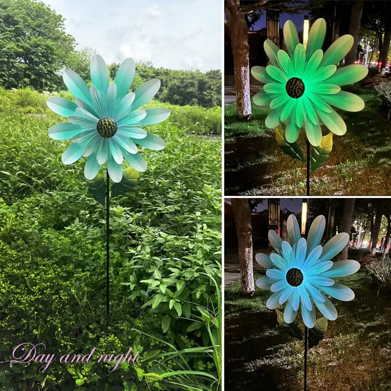 

Intelligent Induction Rotate Windmill Creative Iron Solar Light Garden Courtyard Flower Decoration Outdoor Floor Ornaments