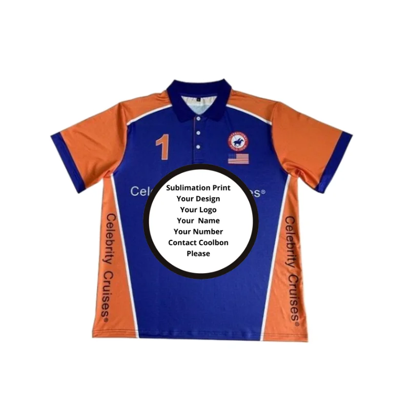 5PCS Wholesale Custom 100% Polyester Sublimated Motorcycling Team Polo Shirts