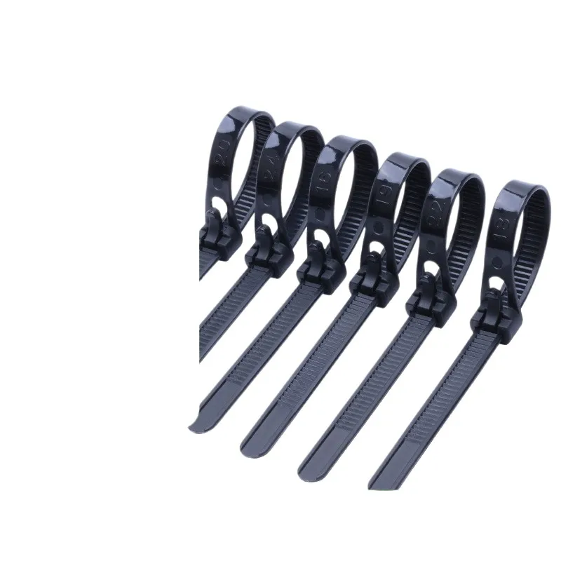 

30 шт. многоразовые самоблокирующиеся пластиковые нейлоновые кабельные стяжки 4,8*300 фиксированные съемные ремни на молнии свободный Slipknot