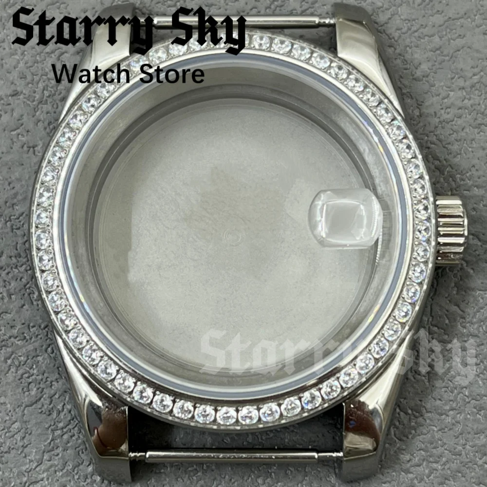 

Starry Sky 36mm/39mm Sapphire Glass Diamond Bezel Watch Case Suitable For NH35/ETA2824 PT5000 Automatic Movement Watch Accessory
