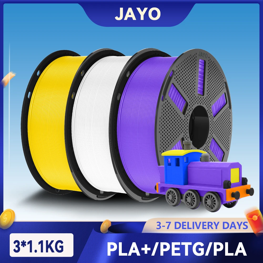 JAYO 3.3KG 3D PLA /PETG / PLA+ Printer Filament 1.75mm High Toughness & Non-toxic 3D FDM Printing Material for 3D Printer & Pen