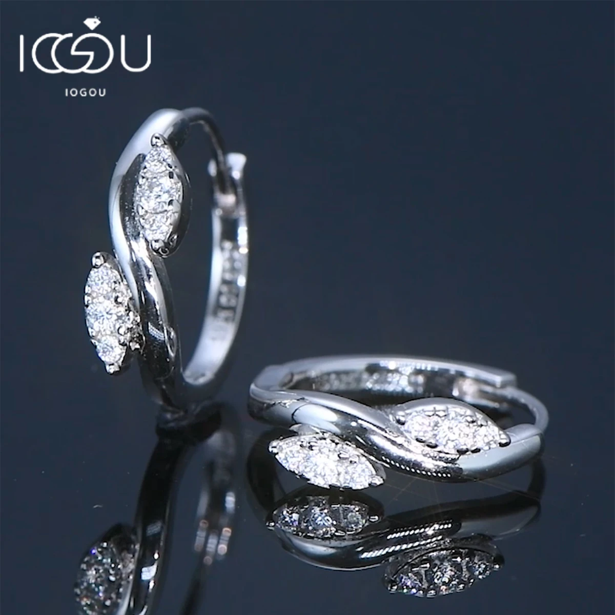 Cute Leaf Moissanite Hoop Earrings for Women 925 Silver Earrings Valentine's Day Gifts Huggie Studs Jewelry Birthday Certificate