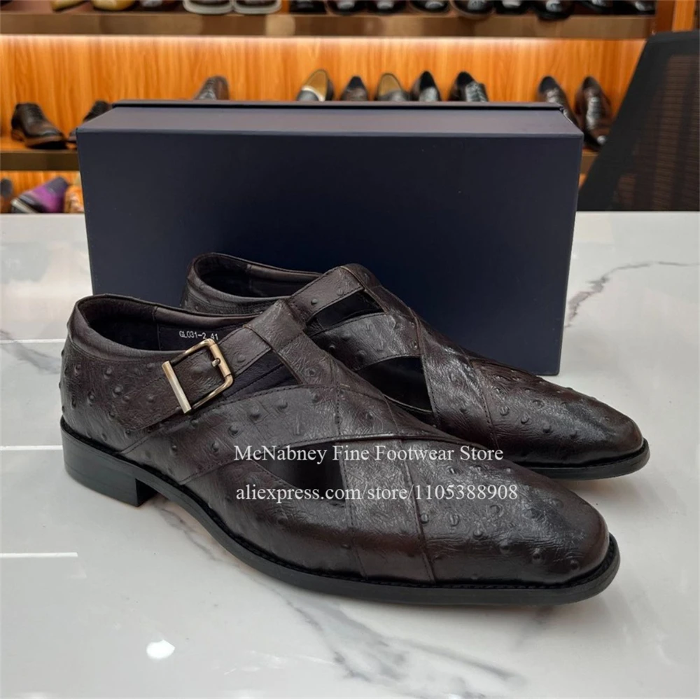 Kahverengi Devekuşu Desenli To - Monk Strap Shoe incelemesi ve fiyatı