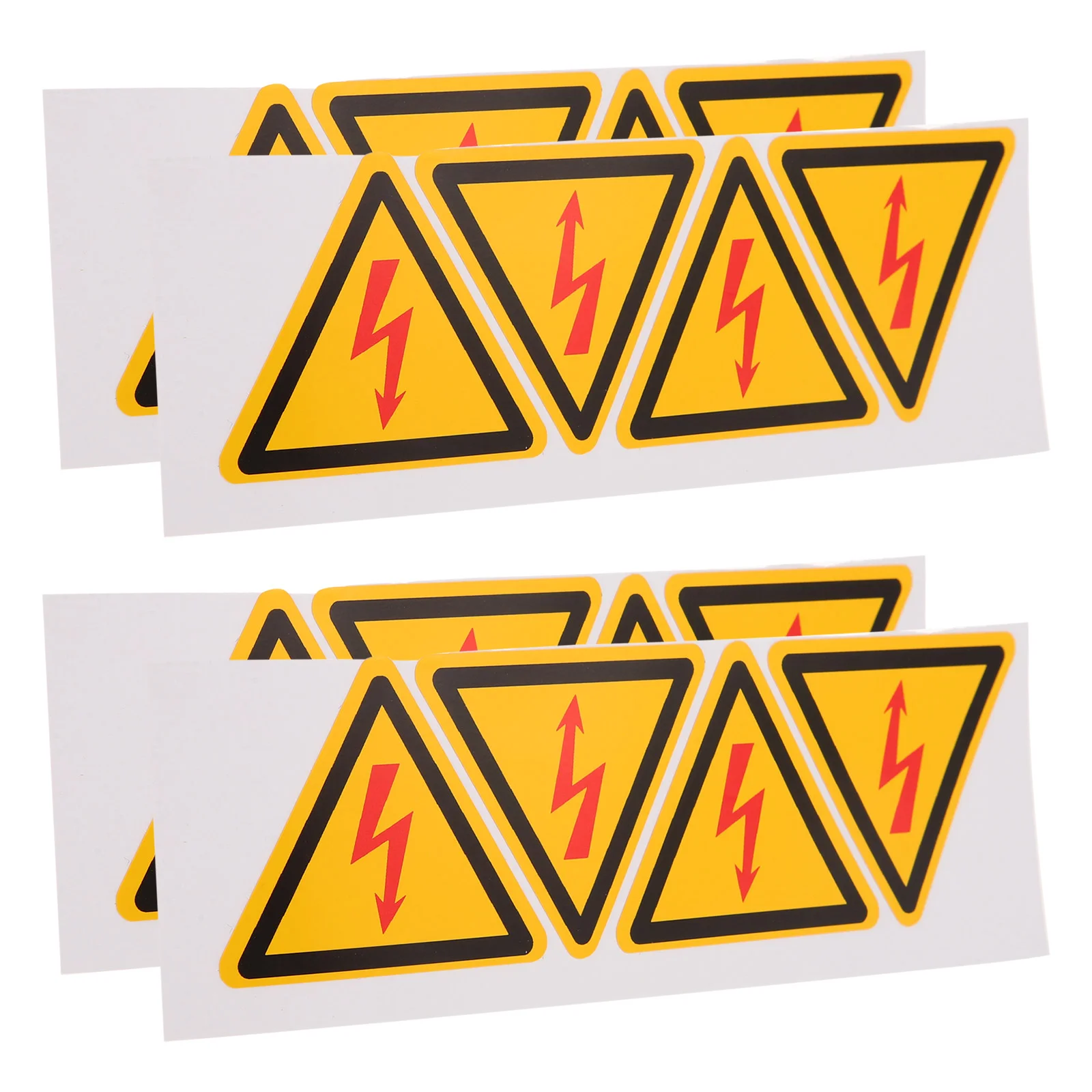 4 Pcs Electrical Appliance Distribution Box Shock Warning Sticker Signs Pvc Self-adhesive High Voltage