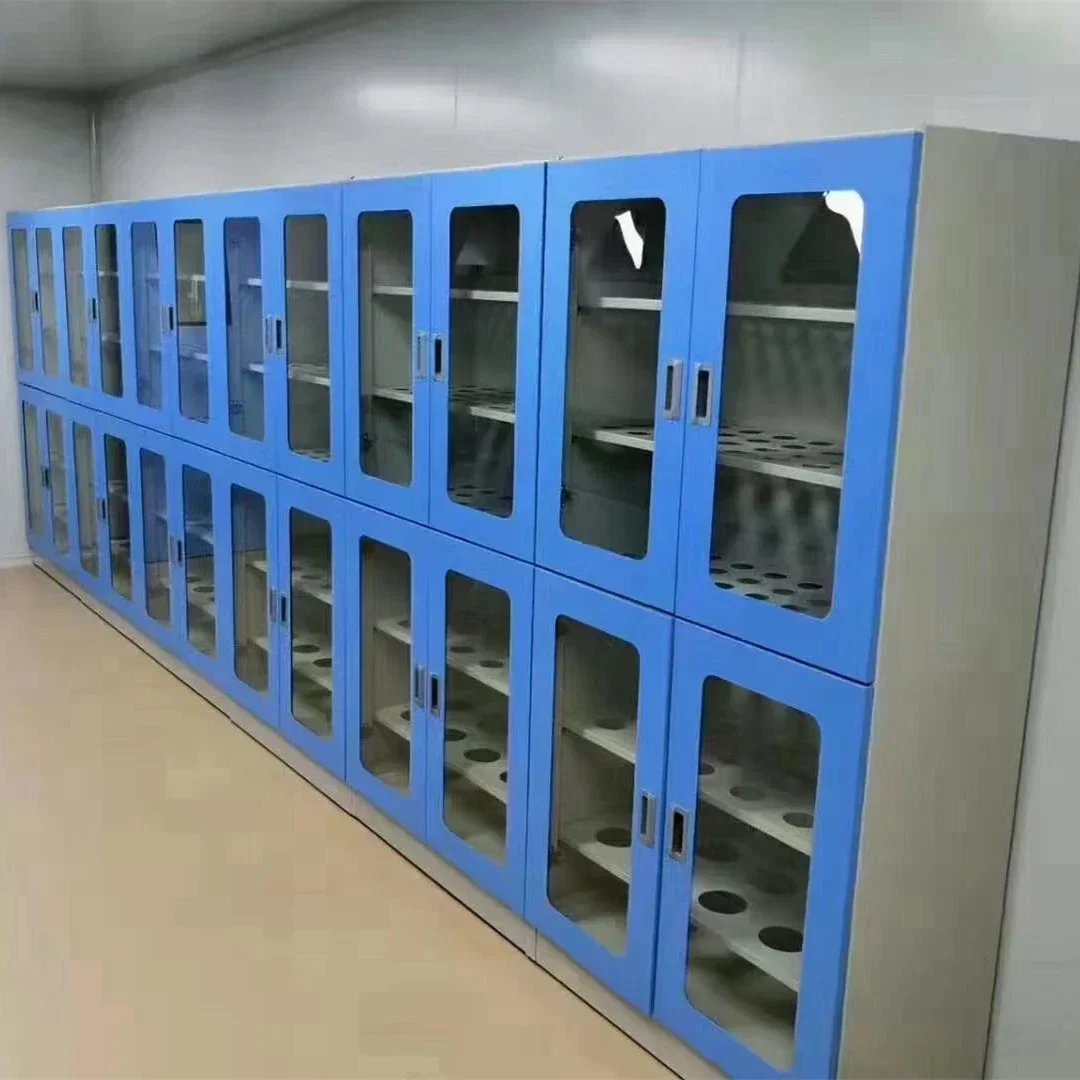 Corrosion Resistant Stable Laboratory Steel Vessel Cabinet For Glassware Beakers Store For School Hospital Scientific Laboratory
