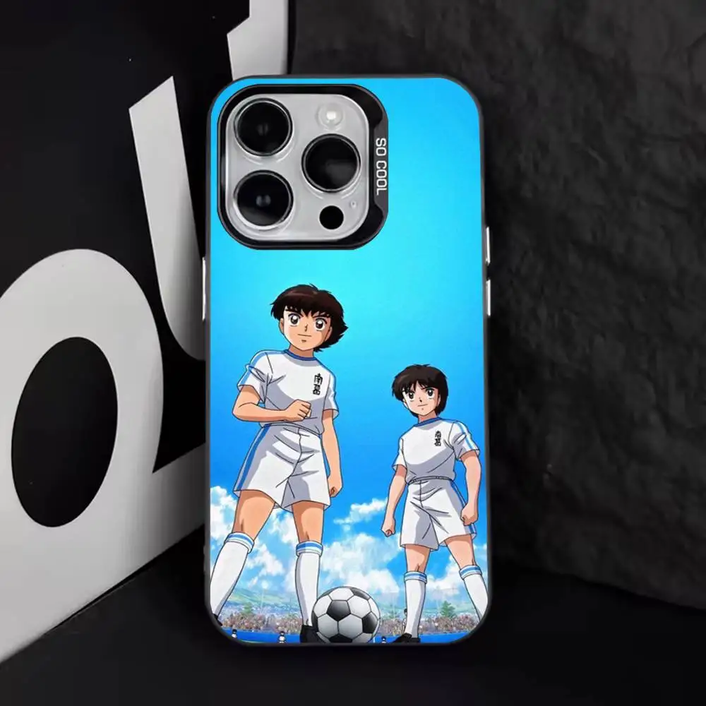 Coole C-Captain Tsubasa Handyhülle für iPhone 17,16,15,14,13,12,11,Pro,Max,Plus,E,Air,Mini Schwarz Tpu Cover